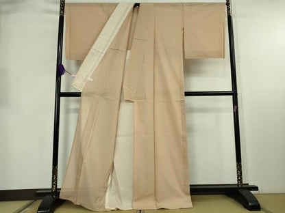 平和屋本店＊極上　夏物　大島紬　夏大島　長襦袢セット　羽風　香色地　反端付き　逸品　未使用　DZAB8704kh6