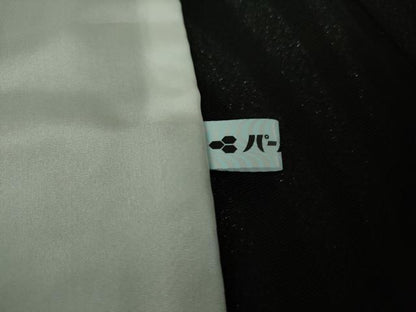 平和屋本店▽極上　キモノデザイナー 斉藤上太郎　小紋　単衣　お召地　流水文　黒地　銀糸　反端付き　逸品　DZAB8705kh6