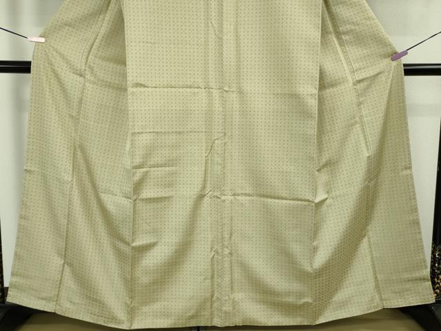 平和屋着物●極上　お召　小花文　亜麻色地　やまと誂製　逸品　未使用　DZAB8707kh6