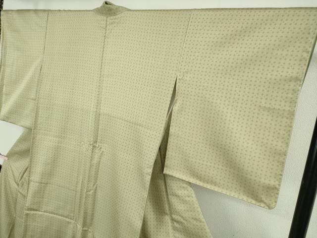 平和屋着物●極上　お召　小花文　亜麻色地　やまと誂製　逸品　未使用　DZAB8707kh6