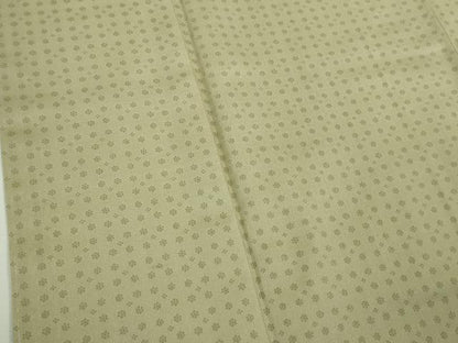 平和屋着物●極上　お召　小花文　亜麻色地　やまと誂製　逸品　未使用　DZAB8707kh6