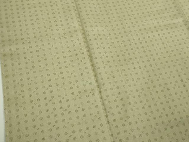 平和屋着物●極上　お召　小花文　亜麻色地　やまと誂製　逸品　未使用　DZAB8707kh6