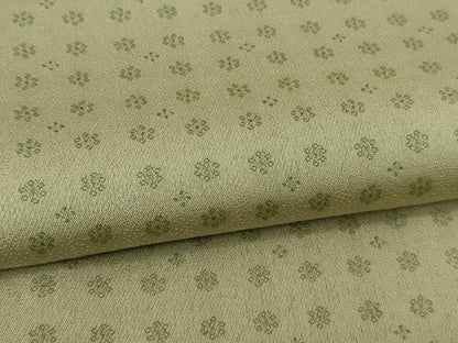 平和屋着物●極上　お召　小花文　亜麻色地　やまと誂製　逸品　未使用　DZAB8707kh6