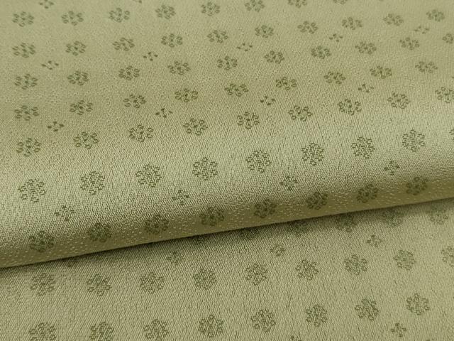 平和屋着物●極上　お召　小花文　亜麻色地　やまと誂製　逸品　未使用　DZAB8707kh6
