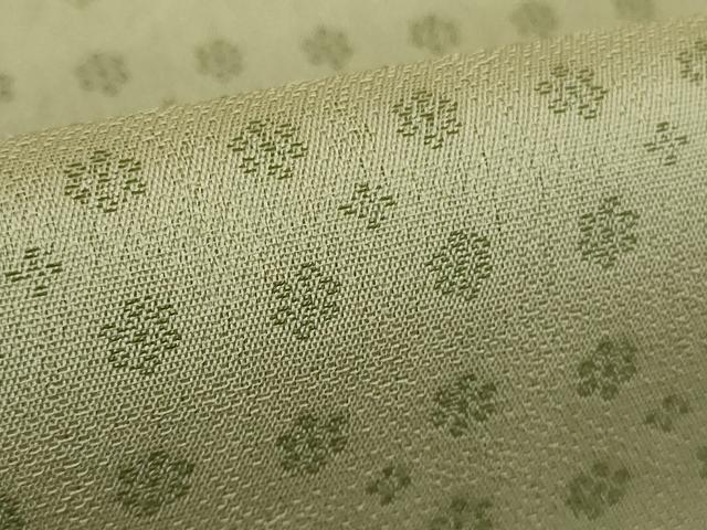 平和屋着物●極上　お召　小花文　亜麻色地　やまと誂製　逸品　未使用　DZAB8707kh6