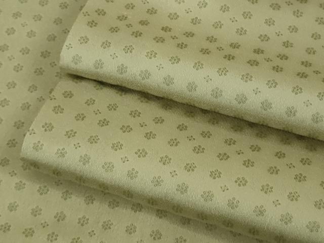 平和屋着物●極上　お召　小花文　亜麻色地　やまと誂製　逸品　未使用　DZAB8707kh6