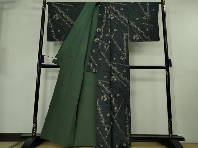 平和屋着物●極上　中国三大刺繍　スワトウ刺繍　汕頭刺繍　刺し子　総刺繍　本場大島紬　舞蝶更紗花文　逸品　DZAB8713kh6