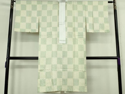 平和屋着物●洗える最高級着物　＜英＞はなぶさ謹製　長襦袢　無双仕立て　市松文様　逸品　未使用　DZAB8719kh6