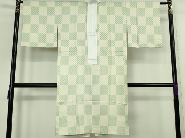 平和屋着物●洗える最高級着物　＜英＞はなぶさ謹製　長襦袢　無双仕立て　市松文様　逸品　未使用　DZAB8719kh6