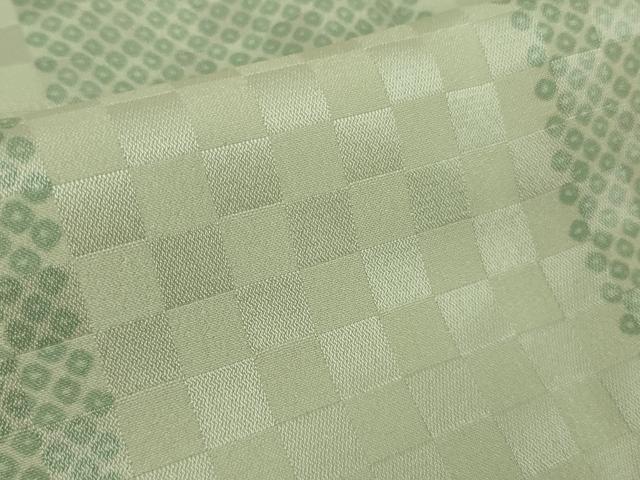 平和屋着物●洗える最高級着物　＜英＞はなぶさ謹製　長襦袢　無双仕立て　市松文様　逸品　未使用　DZAB8719kh6