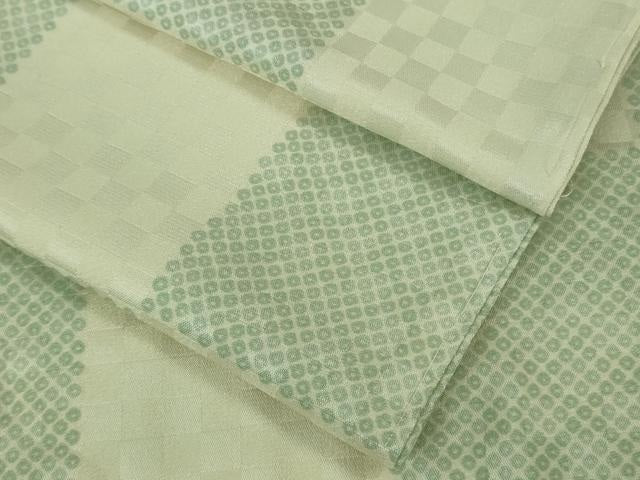 平和屋着物●洗える最高級着物　＜英＞はなぶさ謹製　長襦袢　無双仕立て　市松文様　逸品　未使用　DZAB8719kh6
