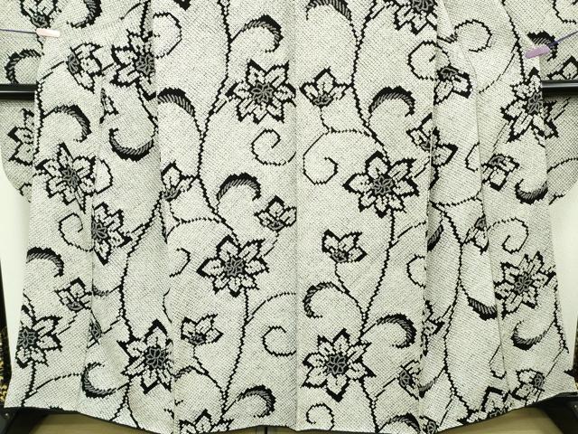 平和屋本店●極上　本疋田絞り　振袖　花唐草文　逸品　DZAB8720kh6