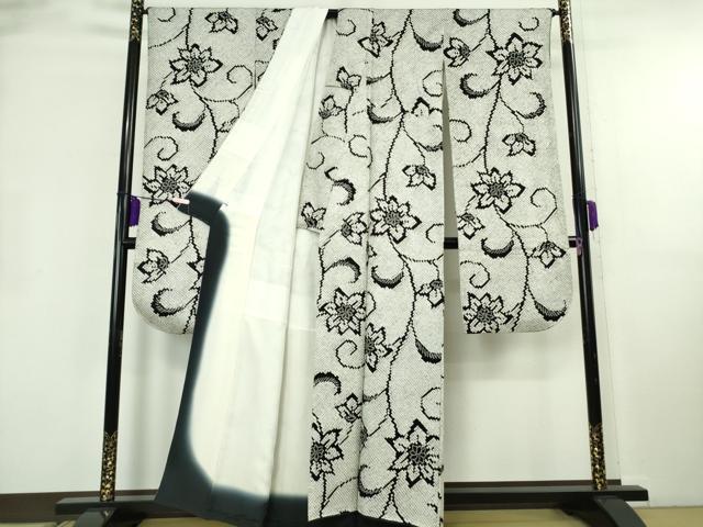 平和屋本店●極上　本疋田絞り　振袖　花唐草文　逸品　DZAB8720kh6