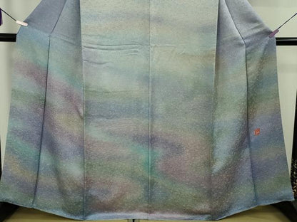 平和屋本店●最高級　初代　久保田一竹　幻の辻が花　訪問着　暈し染め　金通し地　逸品　DZAB8723kh6