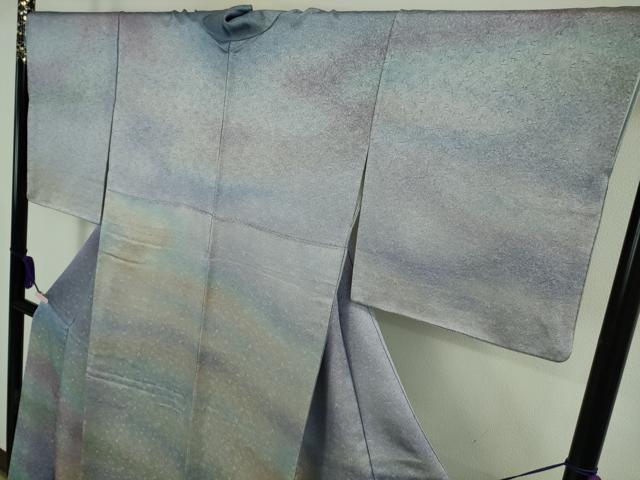 平和屋本店●最高級　初代　久保田一竹　幻の辻が花　訪問着　暈し染め　金通し地　逸品　DZAB8723kh6