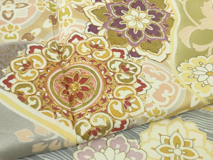平和屋本店●極上　創業460年・千總　訪問着　駒刺繍　道長正倉院花文　暈し染め　金彩　逸品　DZAB8728kh6