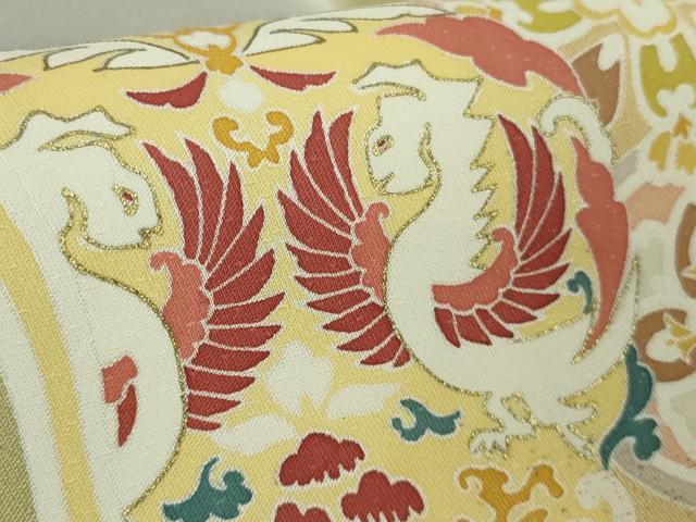 平和屋本店●極上　創業460年・千總　訪問着　駒刺繍　道長正倉院花文　暈し染め　金彩　逸品　DZAB8728kh6