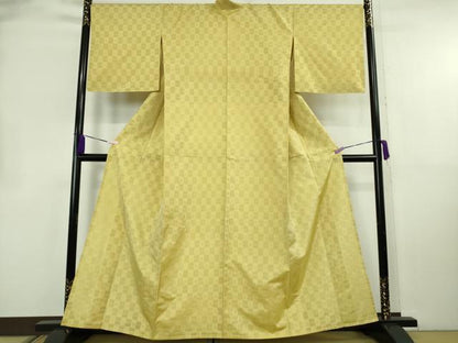 平和屋本店＊希少　沖縄県最高級織物　夏物　首里花倉織　首里織　花織・絽織・紗織　刈安色地　逸品　DZAB8734kh6