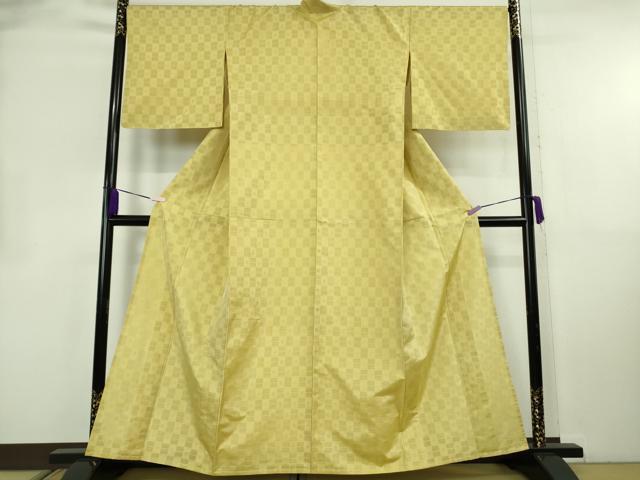 平和屋本店＊希少　沖縄県最高級織物　夏物　首里花倉織　首里織　花織・絽織・紗織　刈安色地　逸品　DZAB8734kh6