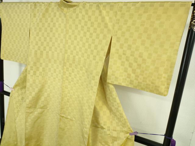 平和屋本店＊希少　沖縄県最高級織物　夏物　首里花倉織　首里織　花織・絽織・紗織　刈安色地　逸品　DZAB8734kh6