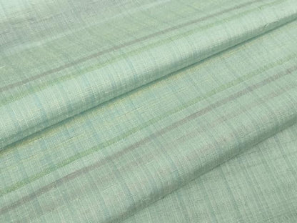 平和屋本店▽希少　人間国宝　志村ふくみ　紬　単衣　横段　小大丸扱い　たとう紙付き　逸品　DZAB8736kh6