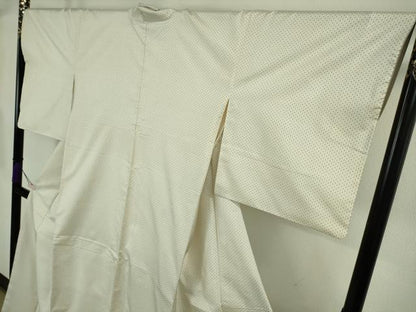 平和屋本店●極上　本場大島紬　白大島　一元絣　逸品　DZAB8744kh6