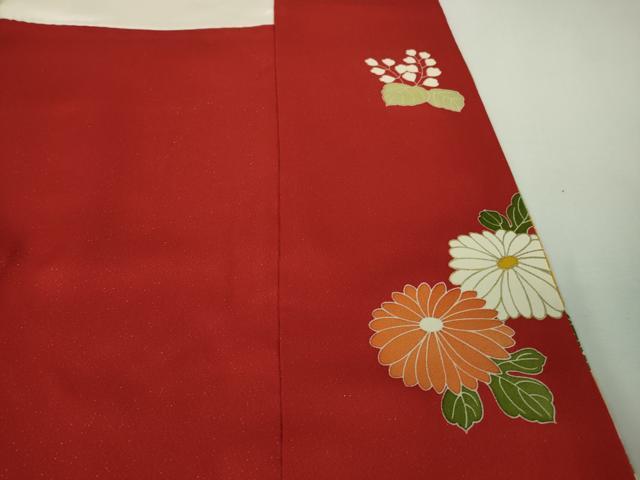 平和屋本店●極上　創業460年・千總　振袖　駒刺繍　几帳吉祥花文　金彩　逸品　DZAB8745kh6