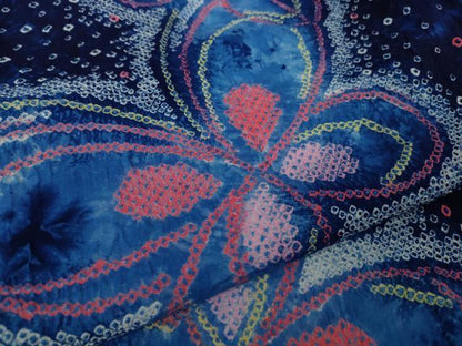 平和屋着物∴極上　夏物　浴衣　有松鳴海絞り　舞蝶文　綿　逸品　DZAB8750kh6
