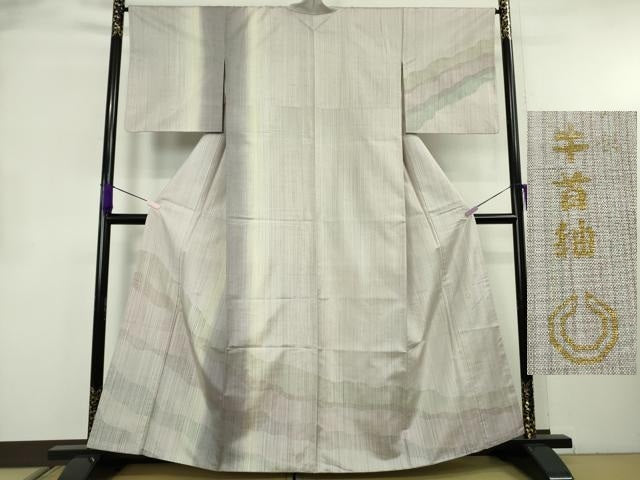 平和屋本店●極上　石川県指定無形文化財　牛首紬　白山工房　手織り　訪問着　逸品　DZAB8760kh6