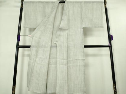 平和屋本店＊最高級　夏物　男性　越後上布　縞　苧麻　逸品　未使用　DZAB8769kh6
