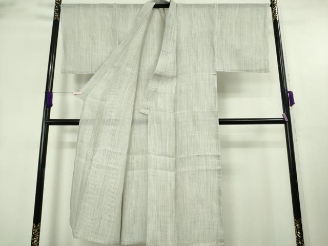 平和屋本店＊最高級　夏物　男性　越後上布　縞　苧麻　逸品　未使用　DZAB8769kh6