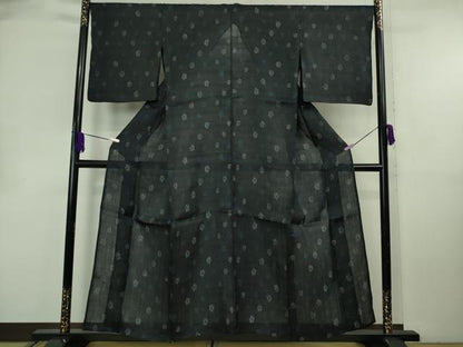 平和屋本店＊極上　夏物　重要無形文化財　本場宮古上布　舞花文　苧麻　逸品　DZAB8771kh6