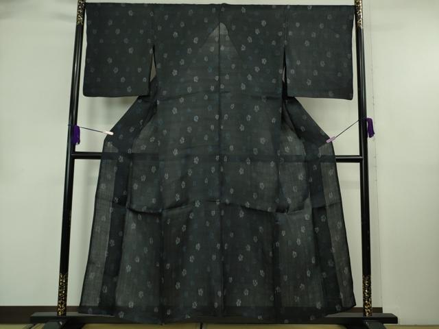 平和屋本店＊極上　夏物　重要無形文化財　本場宮古上布　舞花文　苧麻　逸品　DZAB8771kh6