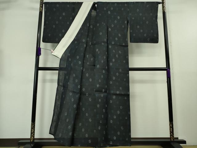 平和屋本店＊極上　夏物　重要無形文化財　本場宮古上布　舞花文　苧麻　逸品　DZAB8771kh6