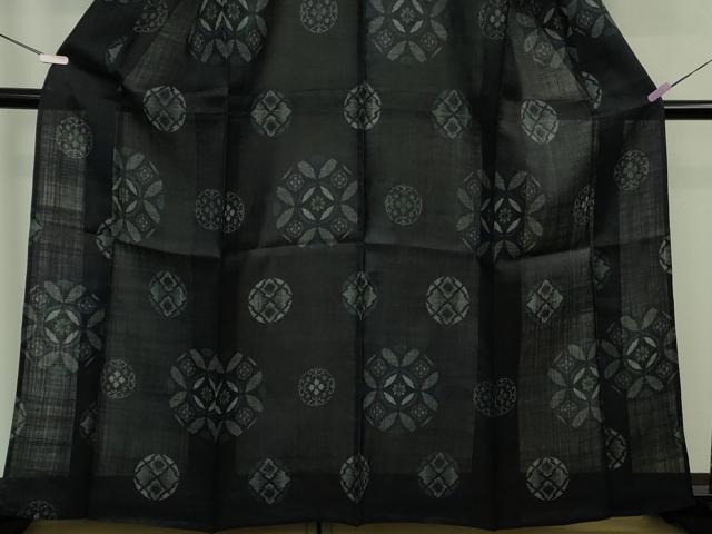 平和屋本店＊極上　夏物　重要無形文化財　本場宮古上布　花丸文 　苧麻　逸品　未使用　DZAB8772kh6