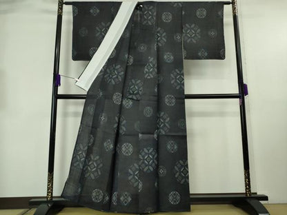 平和屋本店＊極上　夏物　重要無形文化財　本場宮古上布　花丸文 　苧麻　逸品　未使用　DZAB8772kh6