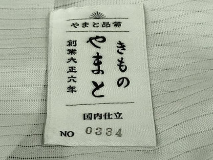 平和屋本店＊極上 夏物 石川県指定無形文化財 能登上布 本麻手織上布 山崎麻織物工房謹製 やまと誂製 証紙付き 逸品 未使用 DZAB8773kh6