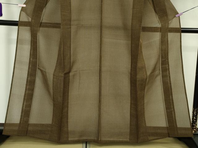 平和屋本店＊極上　夏物　白たか上布　格子　反端付き　逸品　DZAB8774kh6