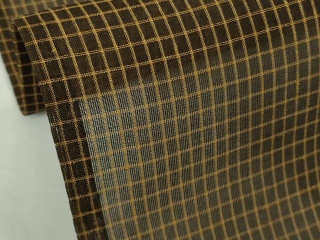 平和屋本店＊極上　夏物　白たか上布　格子　反端付き　逸品　DZAB8774kh6