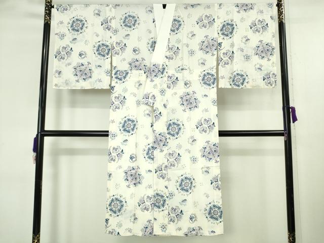 平和屋着物●上質な長襦袢　無双仕立て　花唐草文　リス　やまと誂製　逸品　未使用　DZAB8780kh6