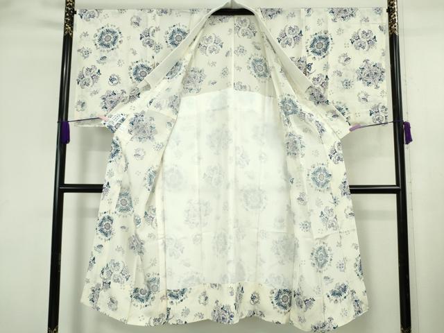 平和屋着物●上質な長襦袢　無双仕立て　花唐草文　リス　やまと誂製　逸品　未使用　DZAB8780kh6