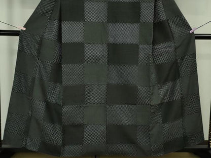 平和屋本店●極上　中国三大刺繍　スワトウ刺繍　汕頭刺繍　本塩沢　110亀甲　市松文様　逸品　DZAB8785kh6