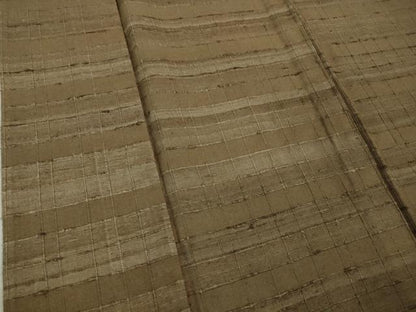 平和屋着物▽極上　インド・アッサム　野蚕糸　手織　ムガシルク　単衣　逸品　DZAB8793kh6