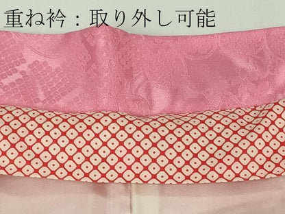 平和屋本店∵極上　創業460年・千總　女の子　十三参り　子供　祝着　駒刺繍　乱菊　桐花文　金彩　逸品　DZAB8794kh6