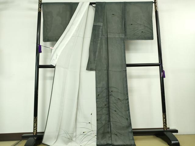 平和屋着物▽極上　訪問着　無双　紗袷　紗×絽　手描き　蛍　ホタル　逸品　未使用　DZAB8801kh6
