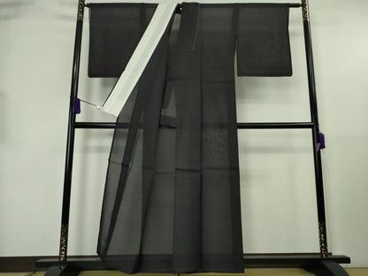 平和屋着物＊極上　夏物　大島紬　夏大島　堅牢染　正藍　濃紺地　証紙付き　逸品　未使用　DZAB8803kh6