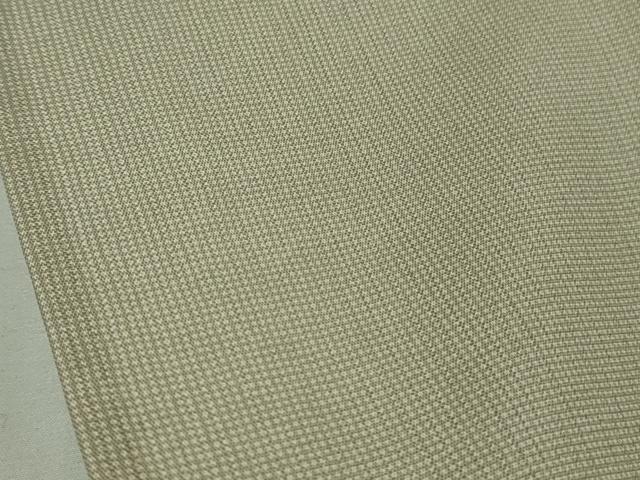 平和屋着物＊極上 夏物 伝統工芸師 服部光擴 江戸小紋 縦絽 堅牢染 角通し 白橡色×亜麻色 五泉 宮越織物謹製 反端付き　逸品　DZAB8806kh6