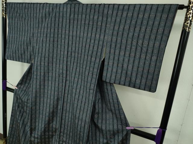 平和屋本店●極上　本場琉球　読谷山花織　紬地　格子　逸品　DZAB8809kh6
