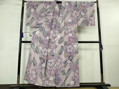 平和屋着物∴極上　夏物　浴衣　有松鳴海絞り　舞花文　暈し染め　綿　やまと誂製　逸品　未使用　DZAB8811kh6