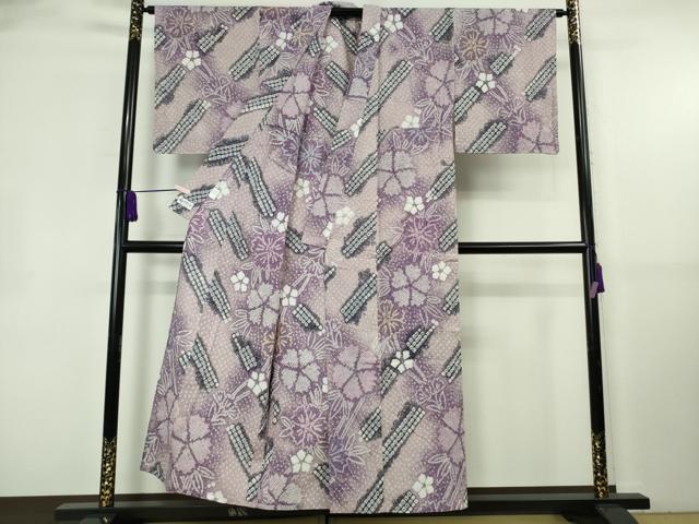 平和屋着物∴極上　夏物　浴衣　有松鳴海絞り　舞花文　暈し染め　綿　やまと誂製　逸品　未使用　DZAB8811kh6